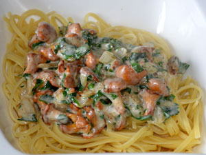 .. linguine mit eierschwammerl-oberssauce